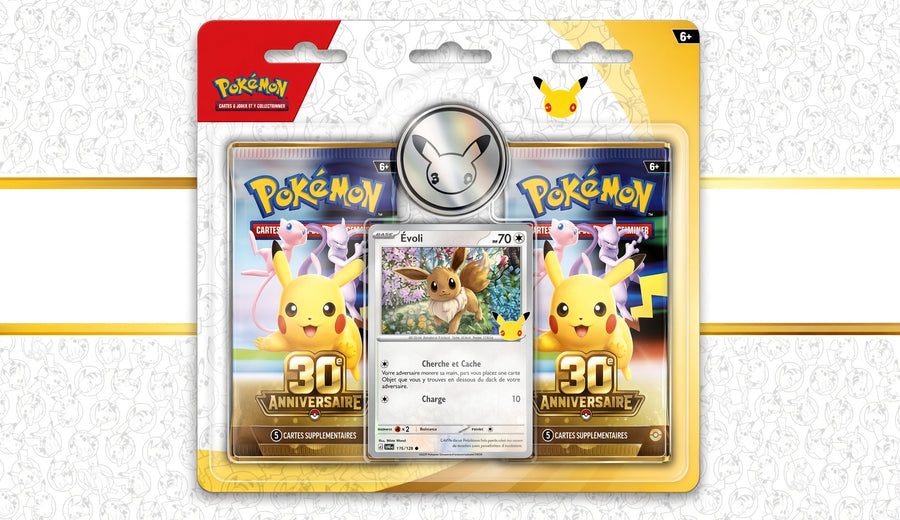 JCC Pokémon : blister de 2 boosters 30ᵉ Anniversaire